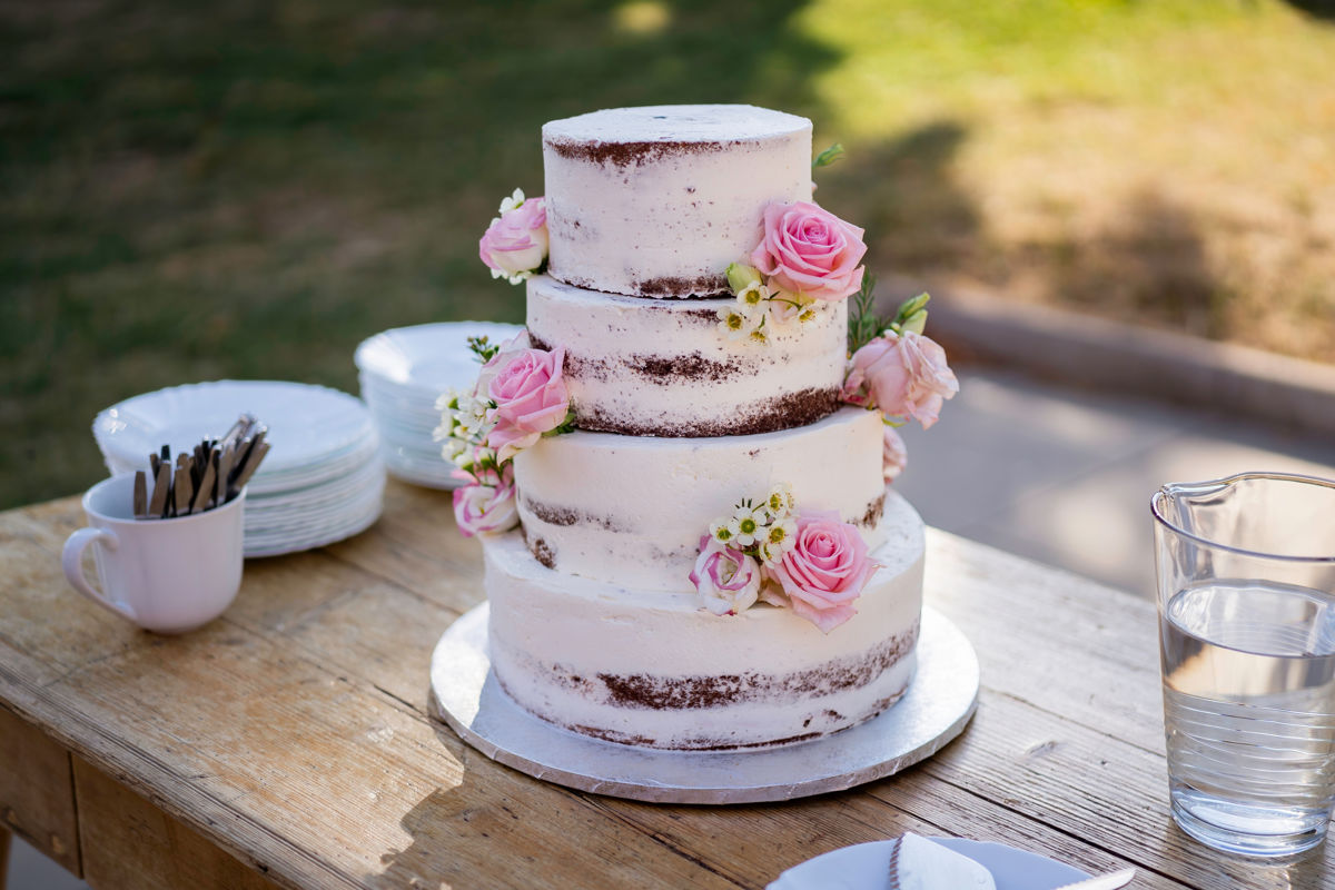 Detail svatebního dortu